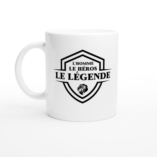 L'homme, Le héros, Le légende Tasse, Mug, Cadeaux homme, Cadeaux papa, Cadeaux père