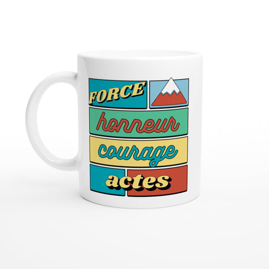 Force, honneur, courage, actes Tasse, Mug, Cadeaux homme