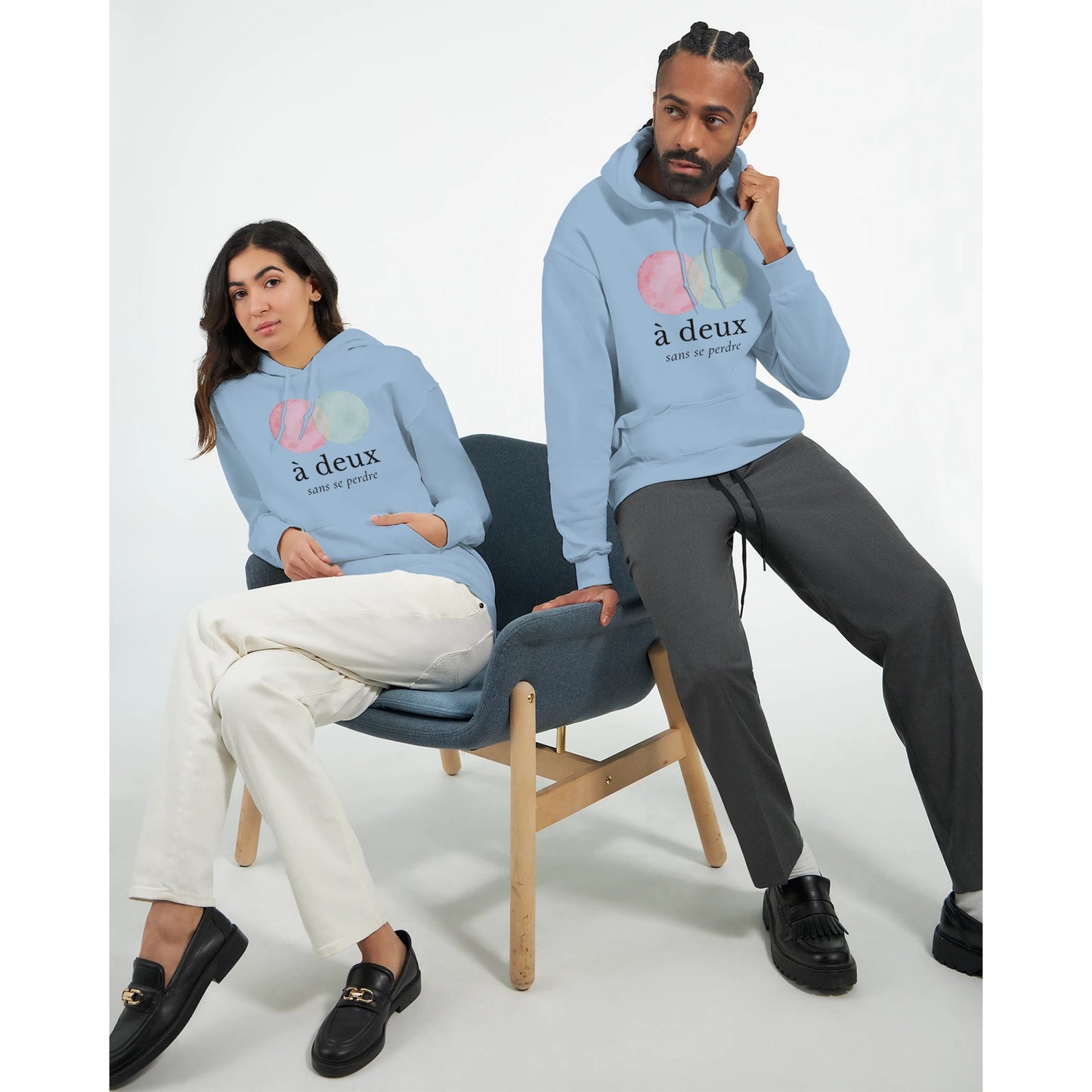 À deux, sans se perdre – Hoodie Unisex, Cadeau Saint-Valentin-idée cadeau inspirante | Blancadeaux
