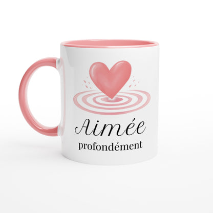 Aimée profondément – Mug Femme, Cadeau Saint-Valentin-idée cadeau inspirante | Blancadeaux