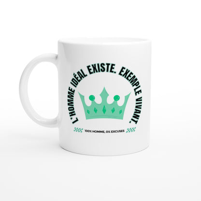 L’homme idéal existe – Mug Homme, Cadeau Homme-idée cadeau inspirante | Blancadeaux
