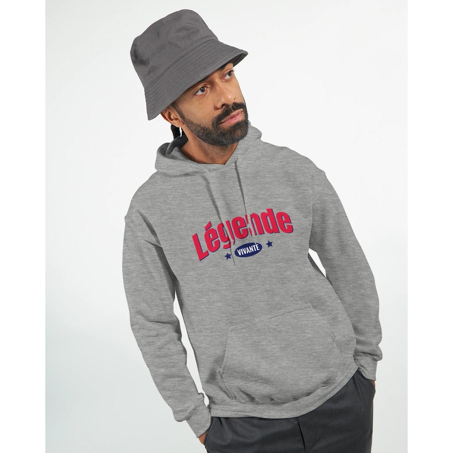 Légende Vivante – Hoodie Homme, Cadeau Homme-idée cadeau inspirante | Blancadeaux