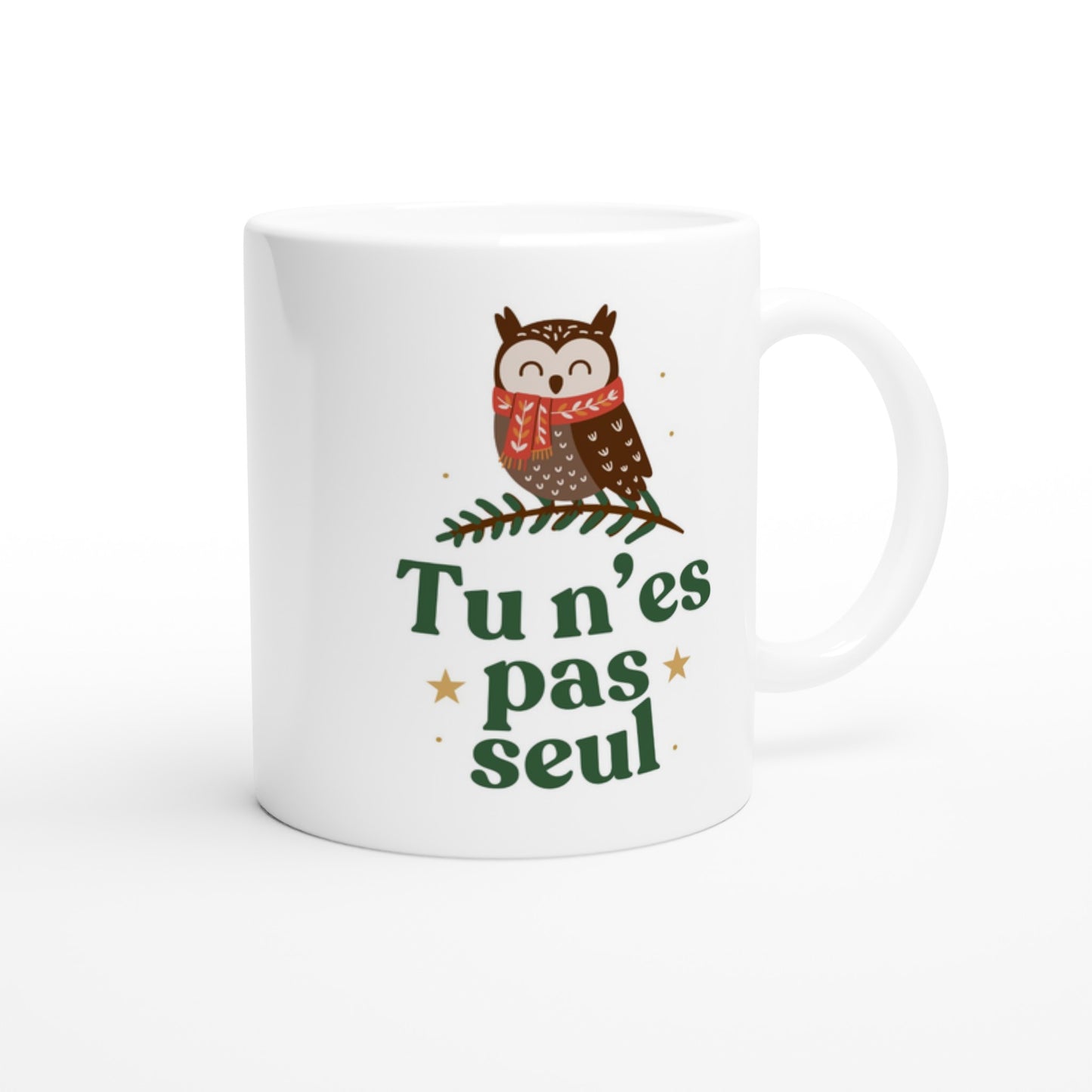 Tu n’es pas seul – Mug Noël Unisex-idée cadeau inspirante | Blancadeaux