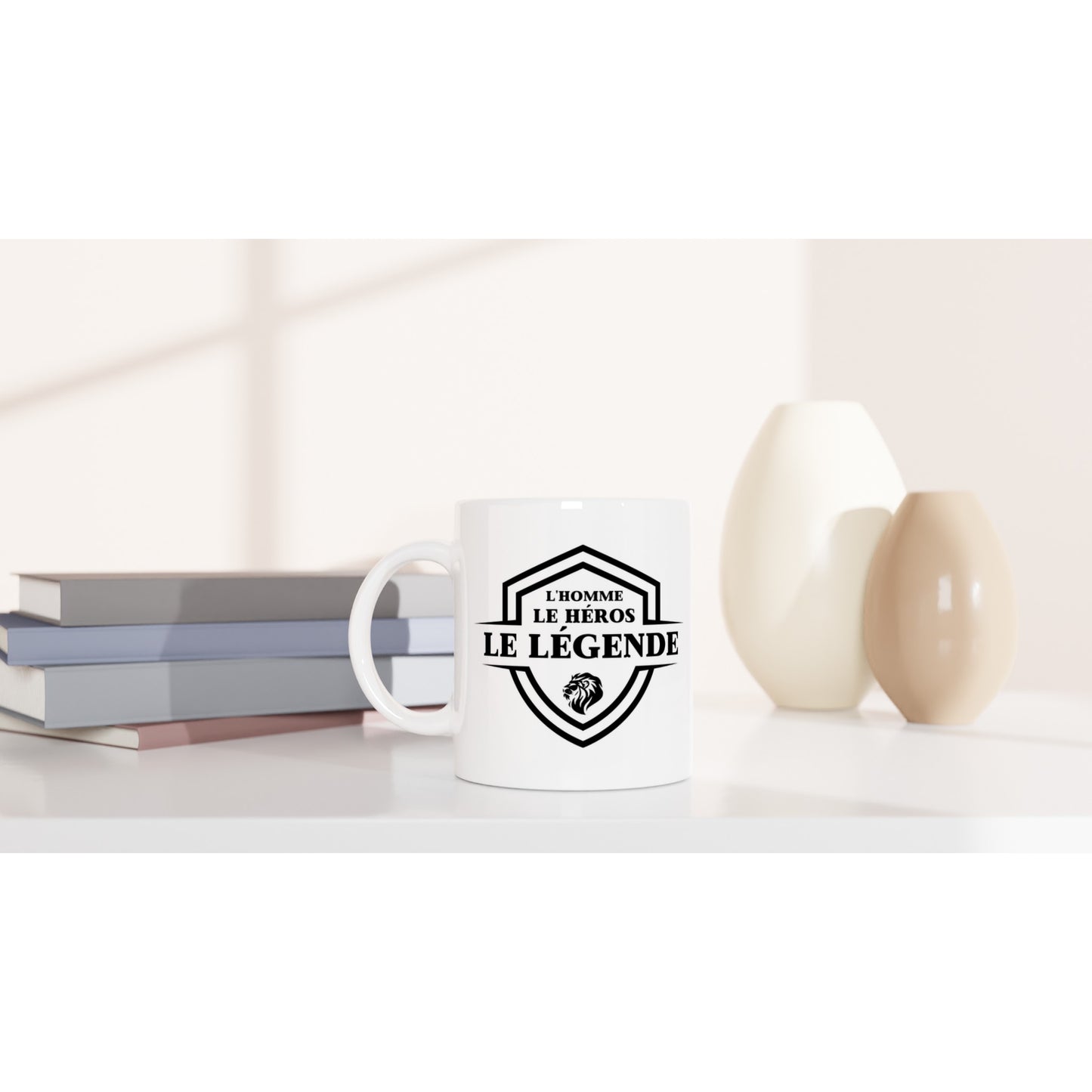 L’homme, Le héros, Le légende – Mug Homme, Cadeau Homme-idée cadeau inspirante | Blancadeaux