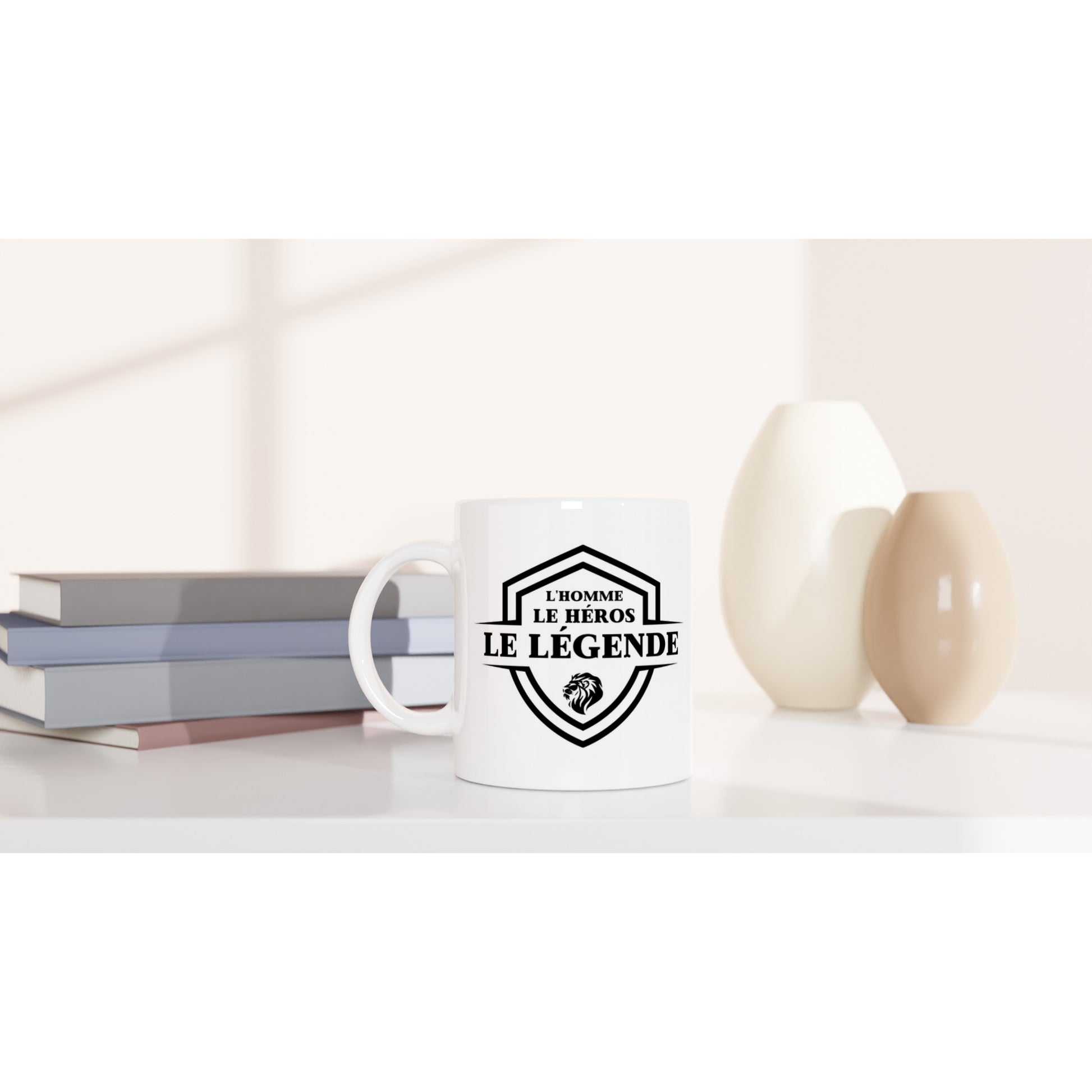 L’homme, Le héros, Le légende – Mug Homme, Cadeau Homme-idée cadeau inspirante | Blancadeaux