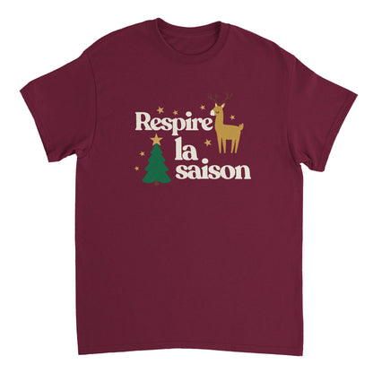 Respire la saison – T-shirt Noël Unisex-idée cadeau inspirante | Blancadeaux