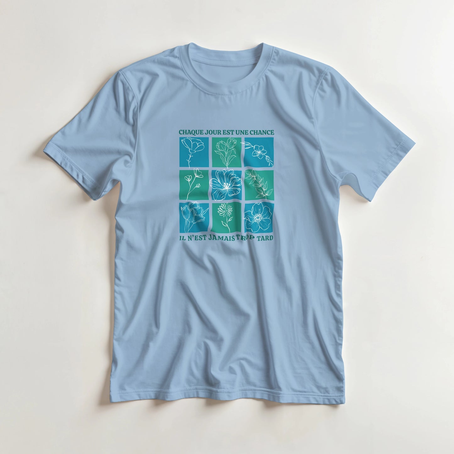 Chaque jour est une chance – T-shirt Femme, Cadeau Femme-idée cadeau inspirante | Blancadeaux