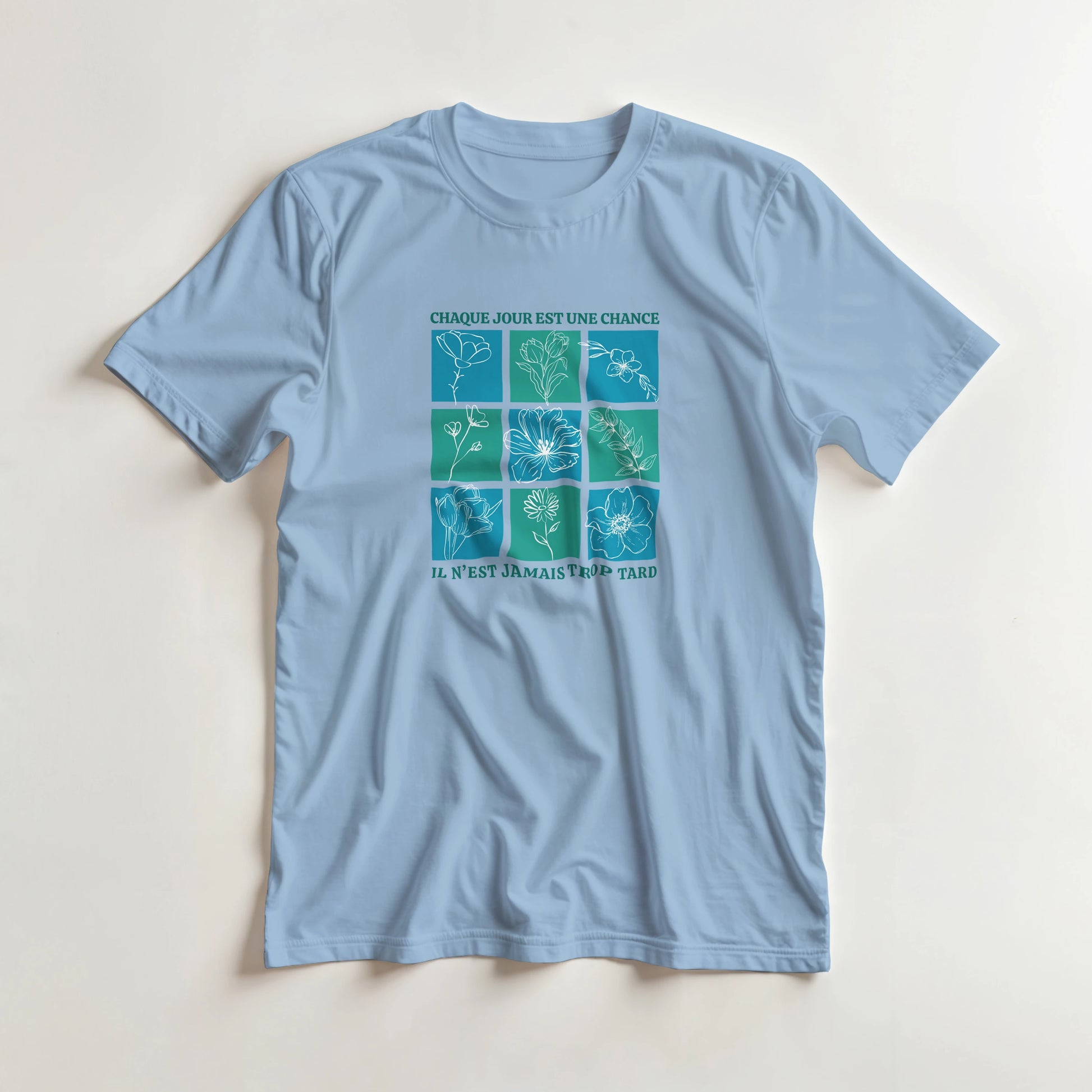 Chaque jour est une chance – T-shirt Femme, Cadeau Femme-idée cadeau inspirante | Blancadeaux