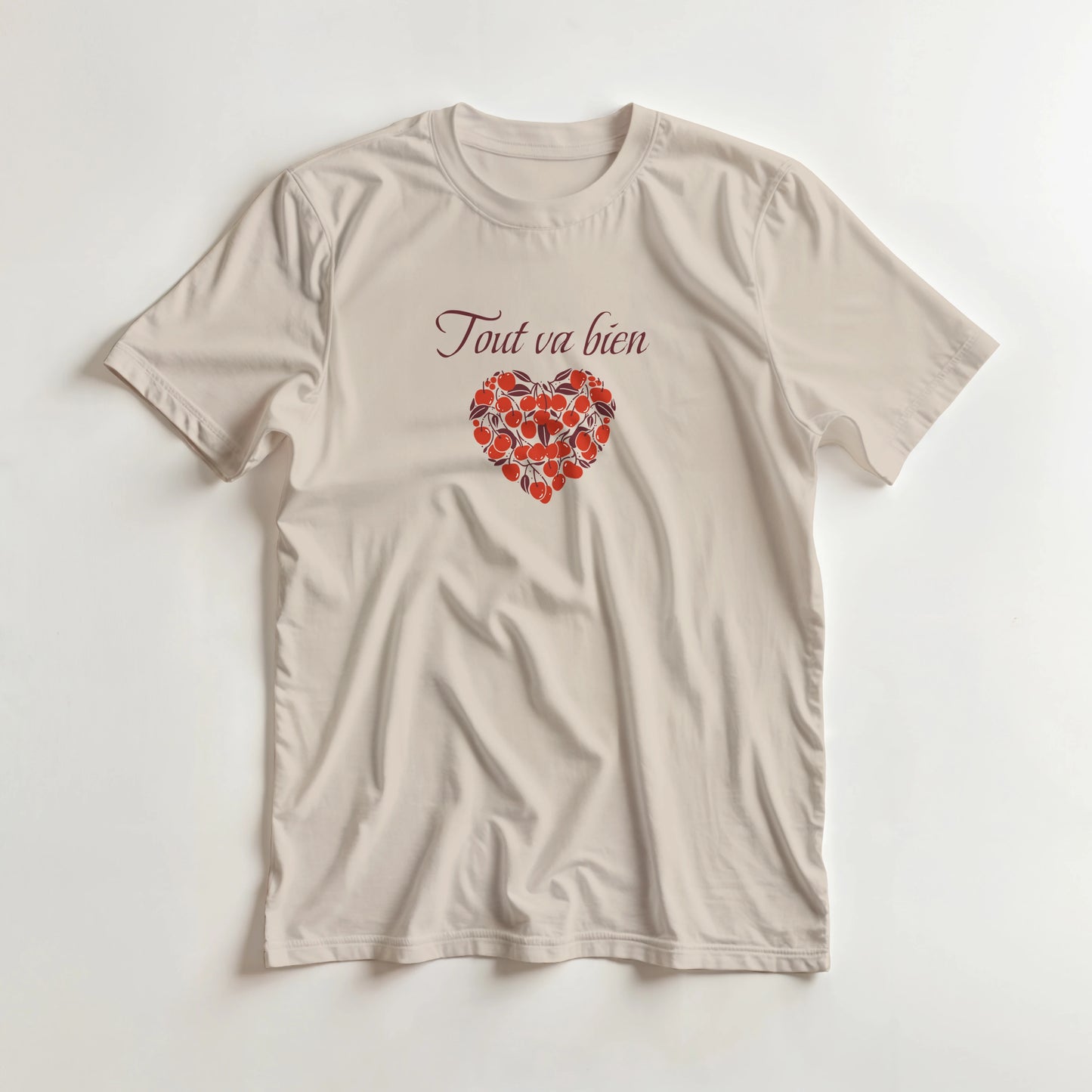 Tout va bien – T-shirt Femme, Cadeau Femme-idée cadeau inspirante | Blancadeaux