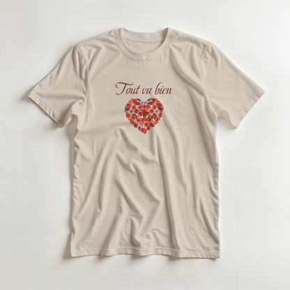 Tout va bien – T-shirt Femme, Cadeau Femme-idée cadeau inspirante | Blancadeaux