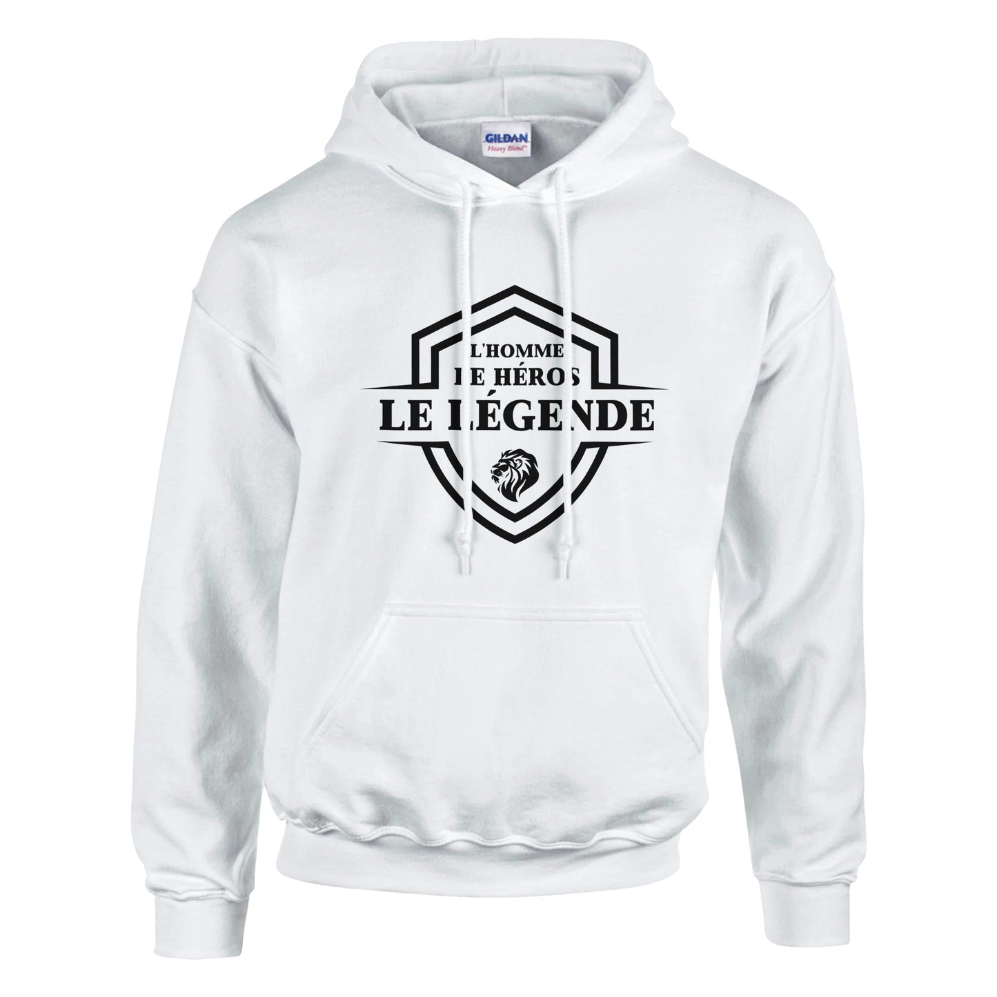 L’homme, Le héros, Le légende – Hoodie Homme, Cadeau Homme-idée cadeau inspirante | Blancadeaux