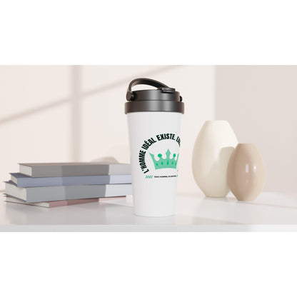L’homme idéal existe – Travel Mug Homme, Cadeau Homme-idée cadeau inspirante | Blancadeaux