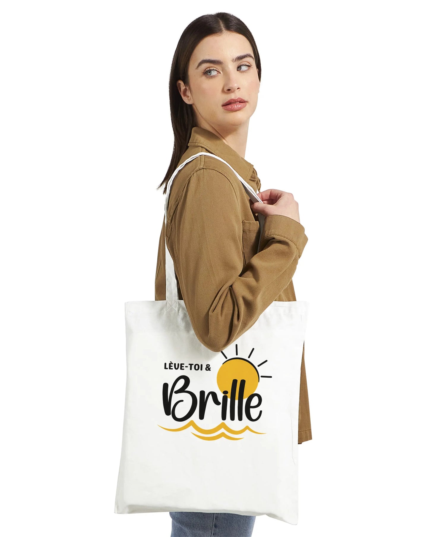 Lève-toi et brille – Tote Bag Femme, Cadeau Femme-idée cadeau inspirante | Blancadeaux