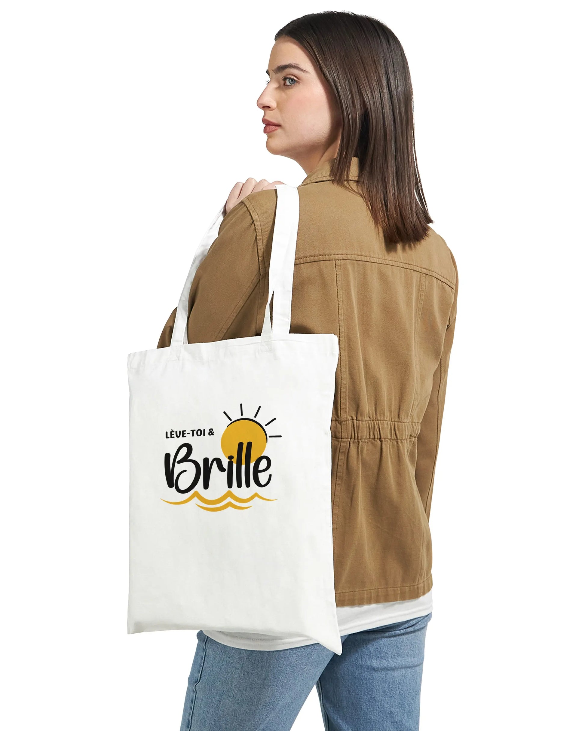 Lève-toi et brille – Tote Bag Femme, Cadeau Femme-idée cadeau inspirante | Blancadeaux
