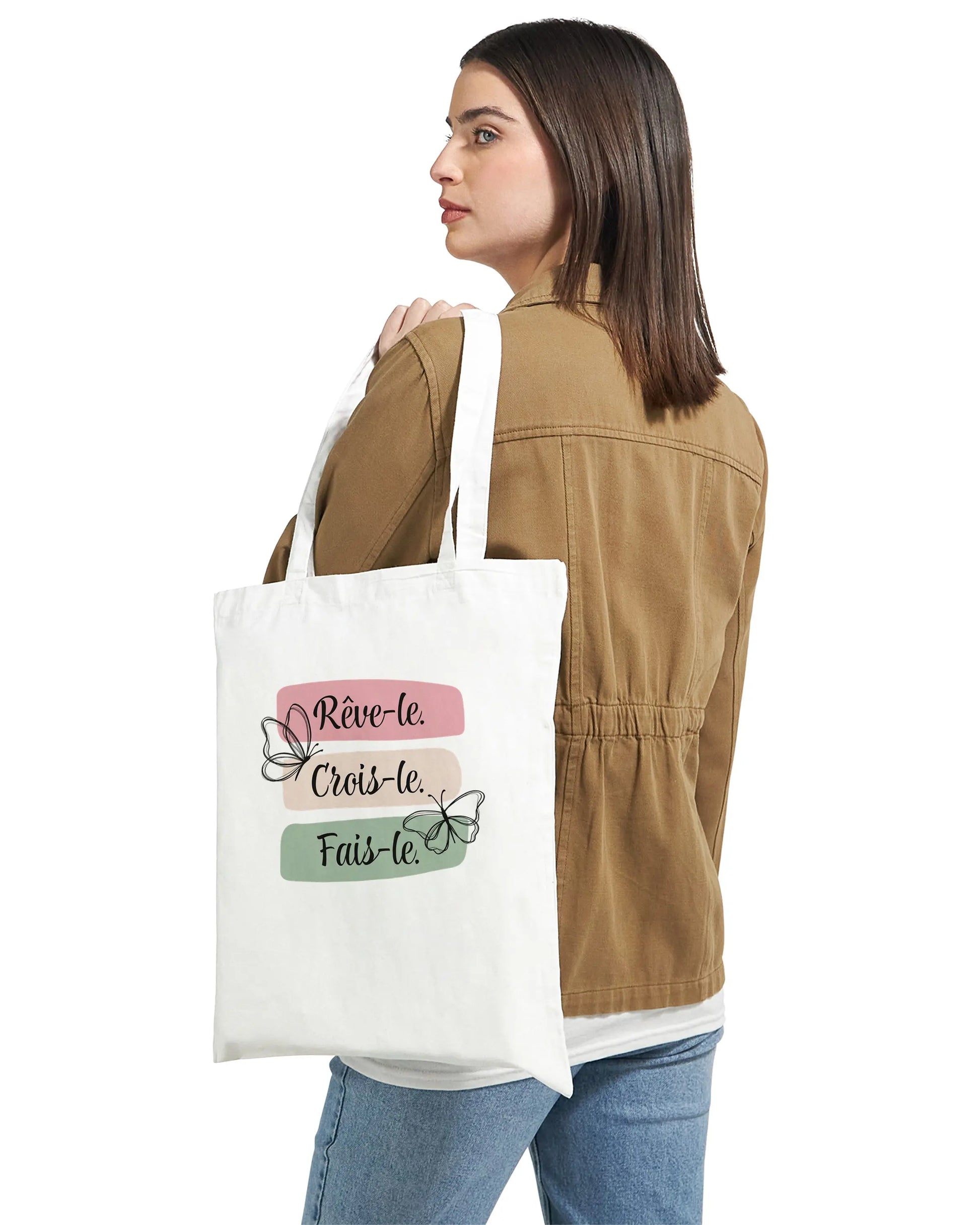 Rêve-le, crois-le, fais-le – Tote Bag Femme, Cadeau Femme-idée cadeau inspirante | Blancadeaux