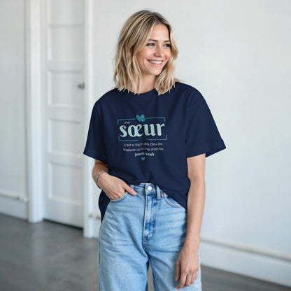 Une sœur, c’est la façon de Dieu – T-shirt Sœur, Cadeau Sœur-idée cadeau inspirante | Blancadeaux