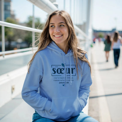 Une sœur, c’est la façon de Dieu – Hoodie Sœur, Cadeau Sœur-idée cadeau inspirante | Blancadeaux