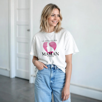 La Meilleure Maman du Monde – T-shirt Maman, Cadeau Maman-idée cadeau inspirante | Blancadeaux