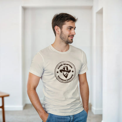 Barbe en option, charisme garanti – T-shirt Homme, Cadeau Homme-idée cadeau inspirante | Blancadeaux