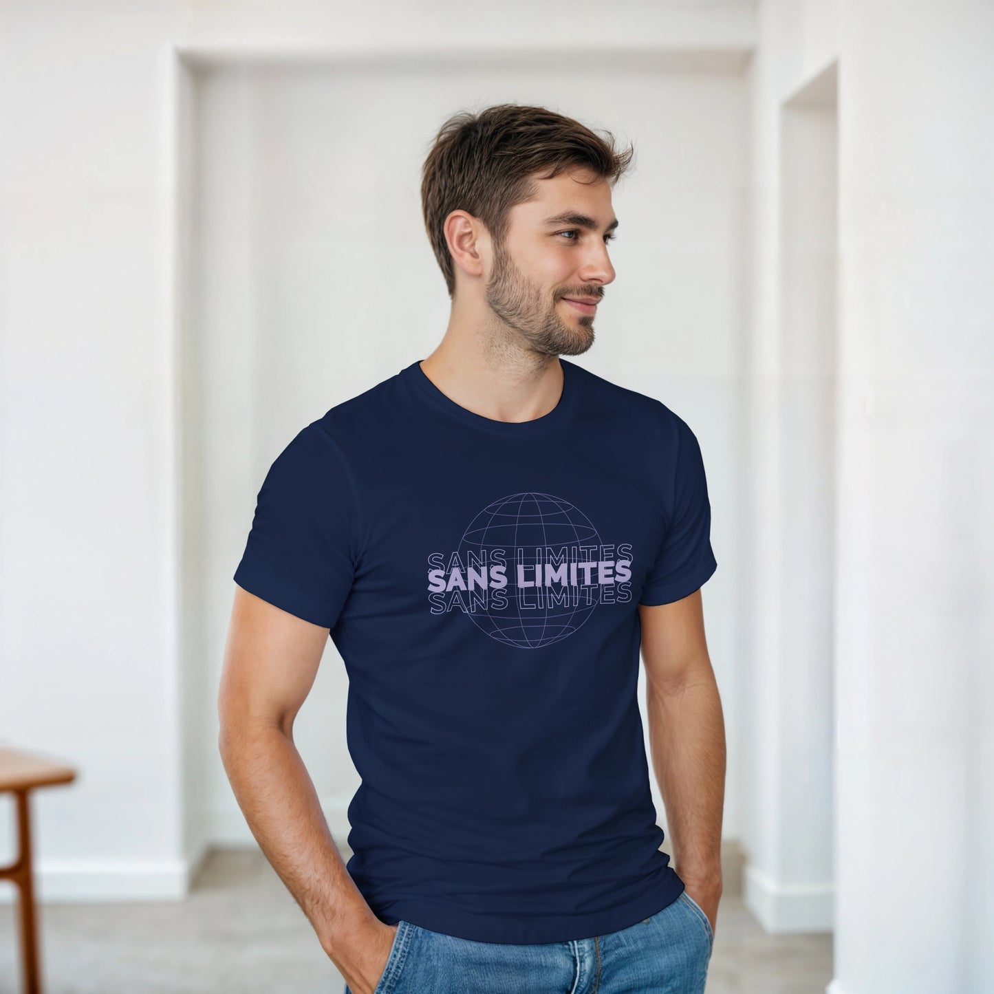 Sans limites – T-shirt Homme, Cadeau Homme-idée cadeau inspirante | Blancadeaux
