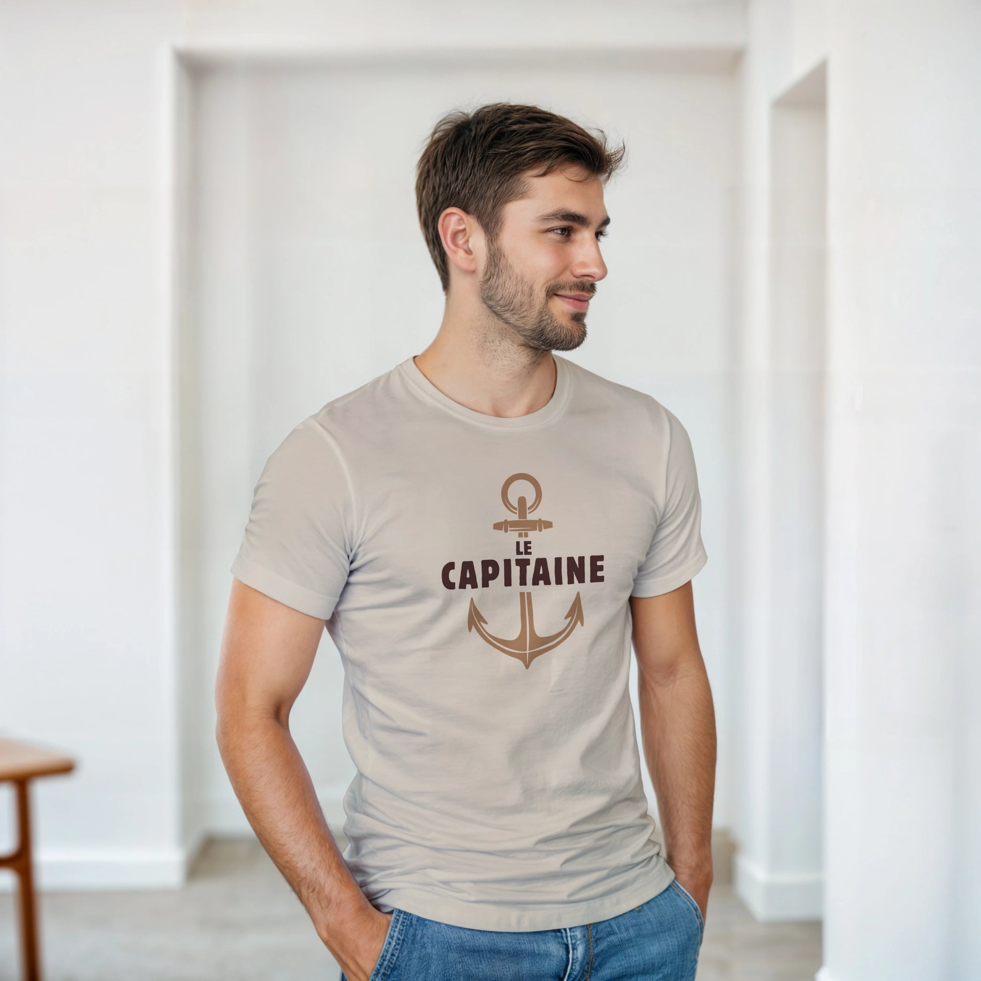 Le capitaine – T-shirt Homme, Cadeau Homme-idée cadeau inspirante | Blancadeaux