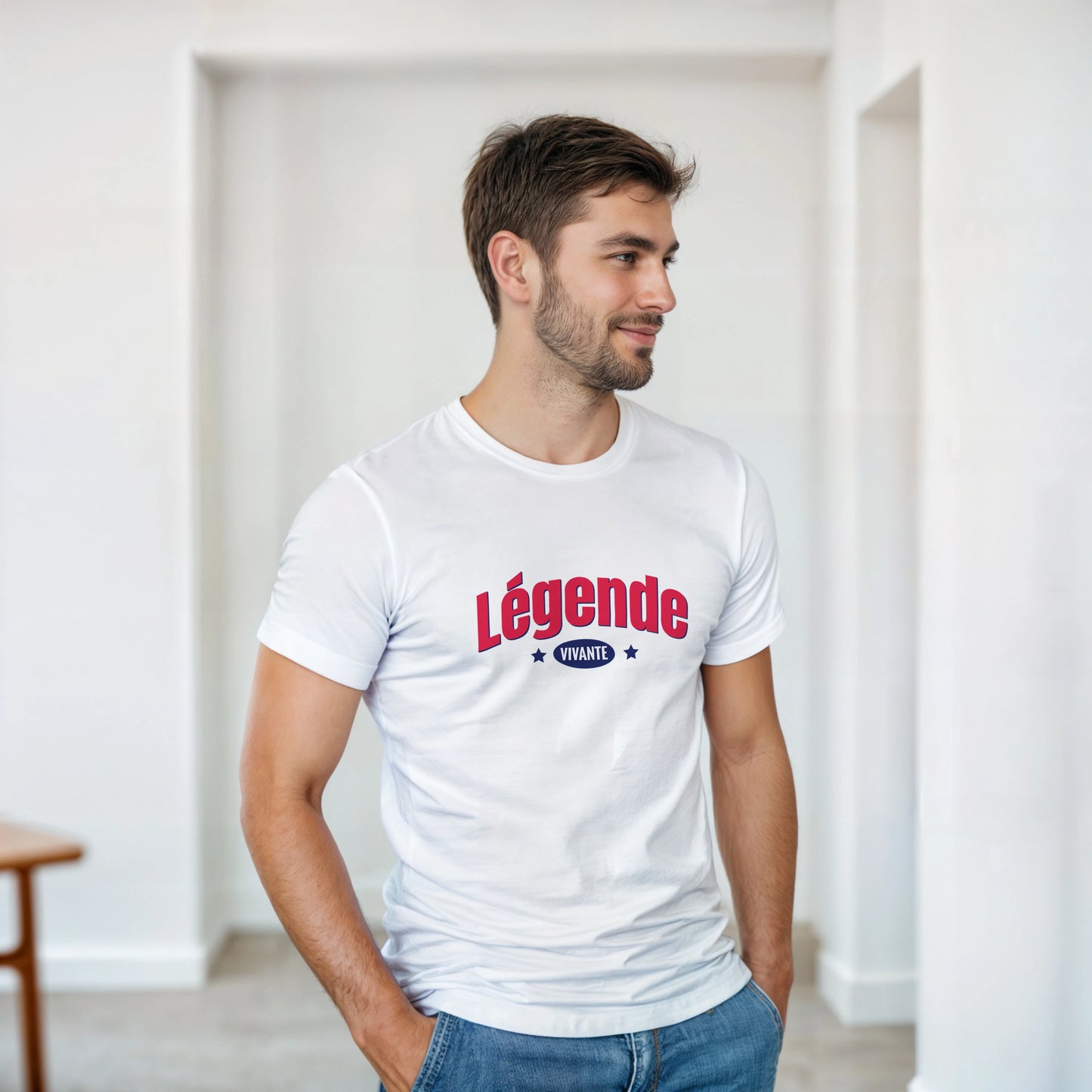 Légende Vivante – T-shirt Homme, Cadeau Homme-idée cadeau inspirante | Blancadeaux