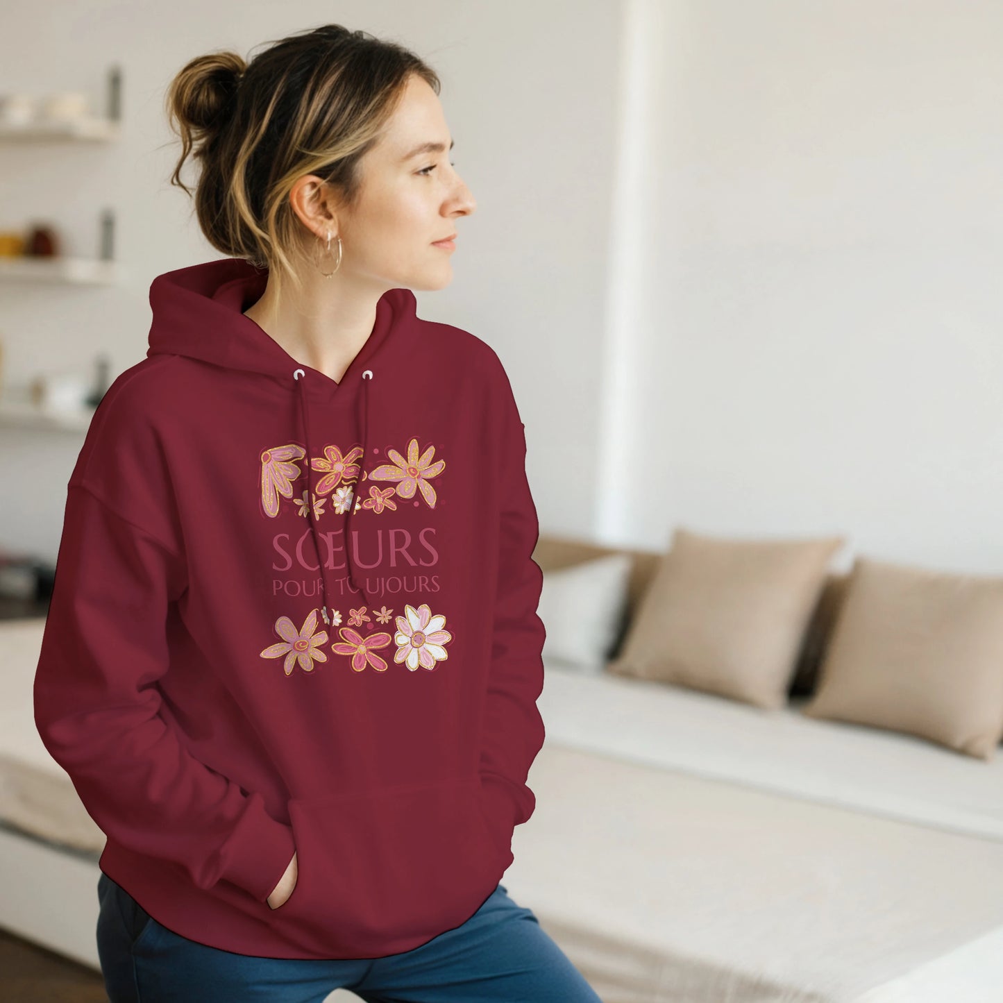 Sœurs Pour Toujours – Hoodie Sœur, Cadeau Sœur-idée cadeau inspirante | Blancadeaux