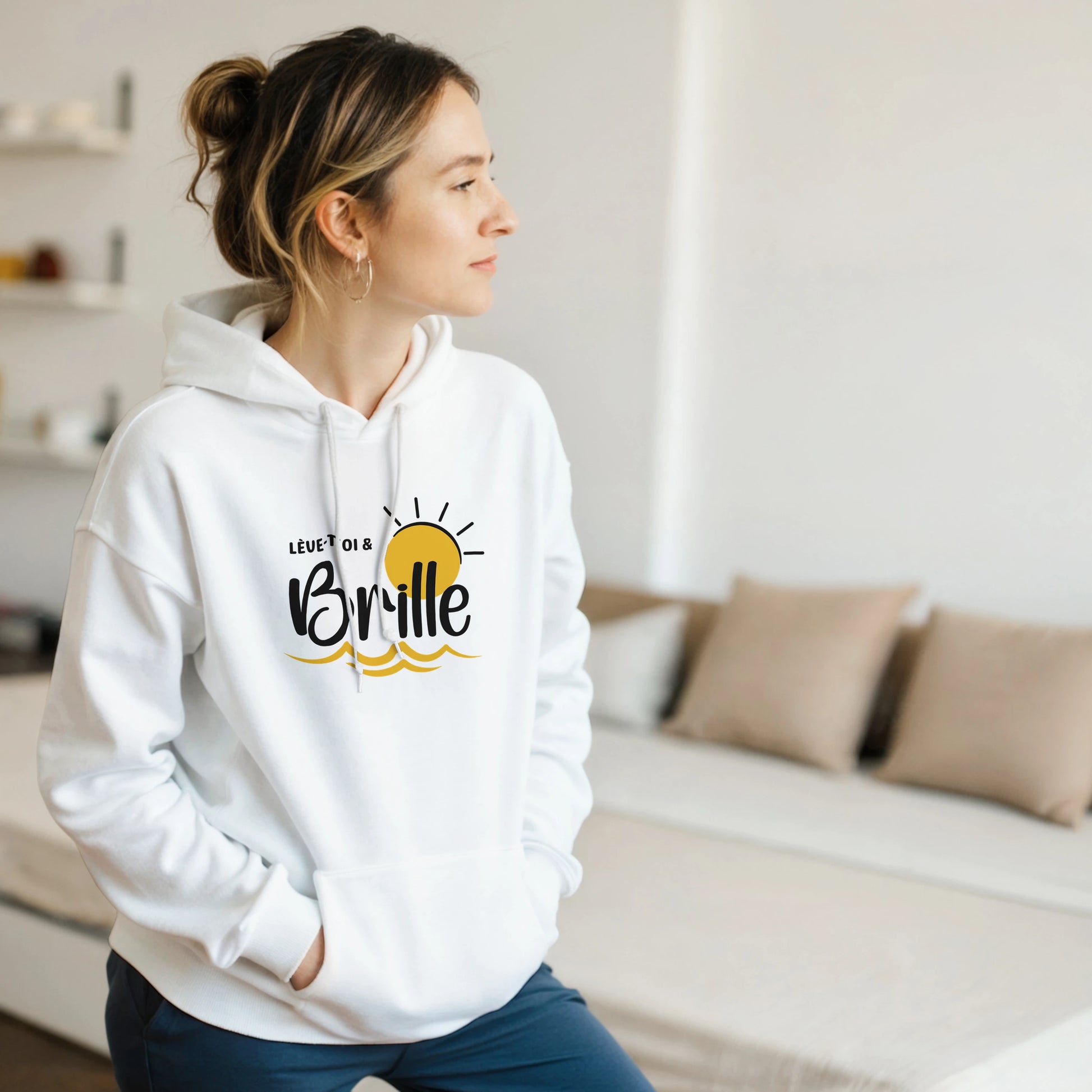 Lève-toi et brille – Hoodie Femme, Cadeau Femme-idée cadeau inspirante | Blancadeaux