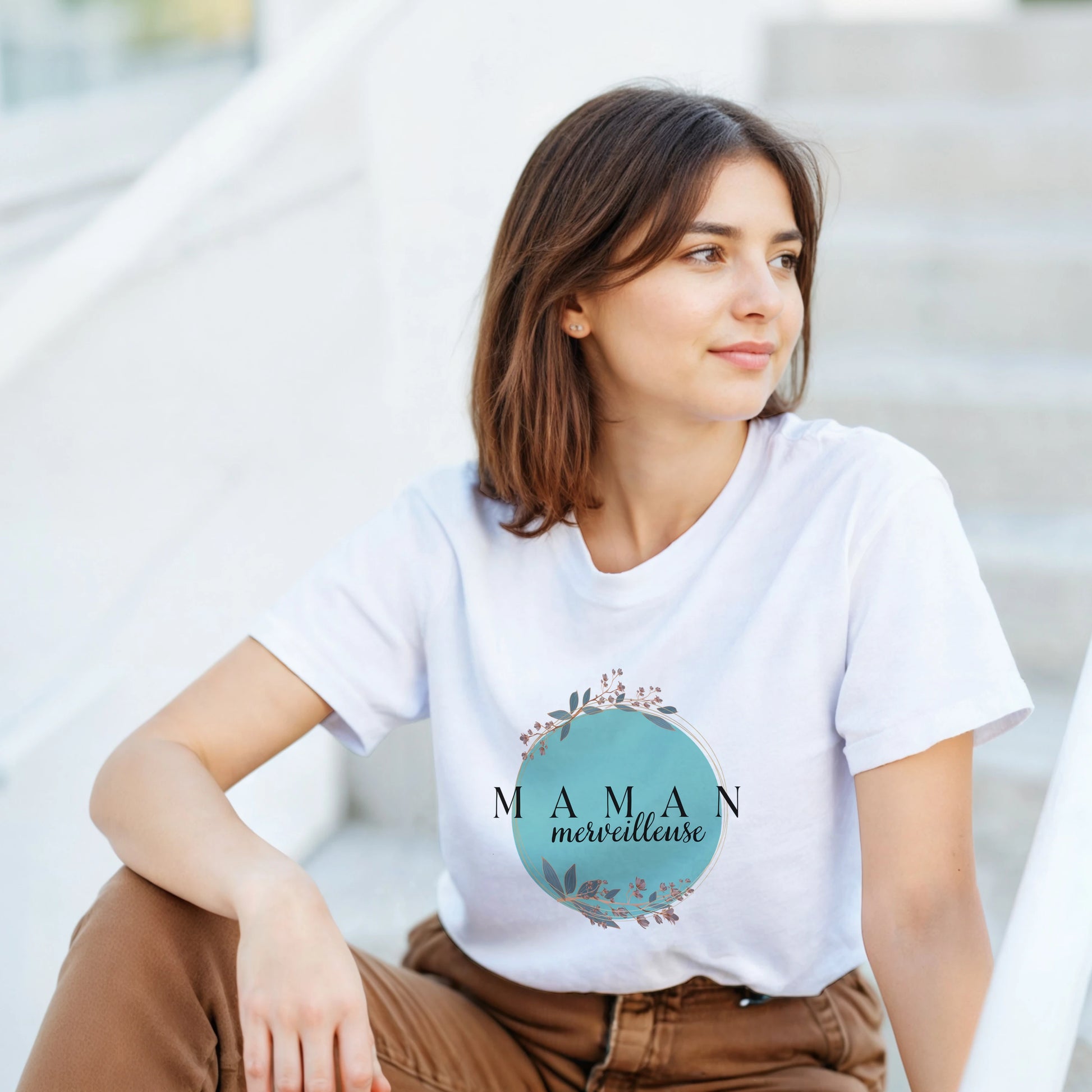 Maman Merveilleuse – T-shirt Maman, Cadeau Maman-idée cadeau inspirante | Blancadeaux