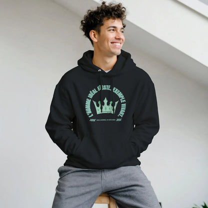 L’homme idéal existe – Hoodie Homme, Cadeau Homme-idée cadeau inspirante | Blancadeaux