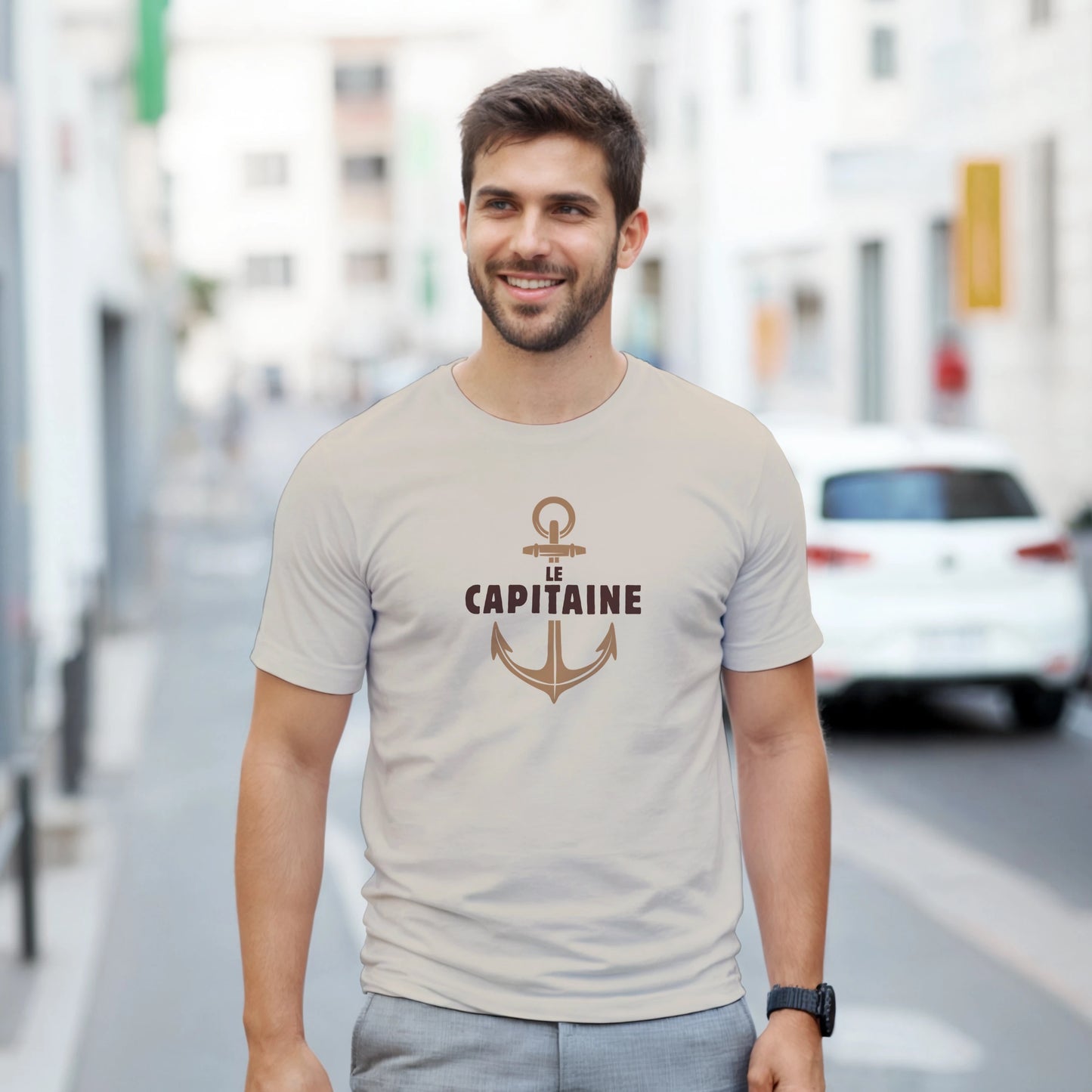 Le capitaine – T-shirt Homme, Cadeau Homme-idée cadeau inspirante | Blancadeaux