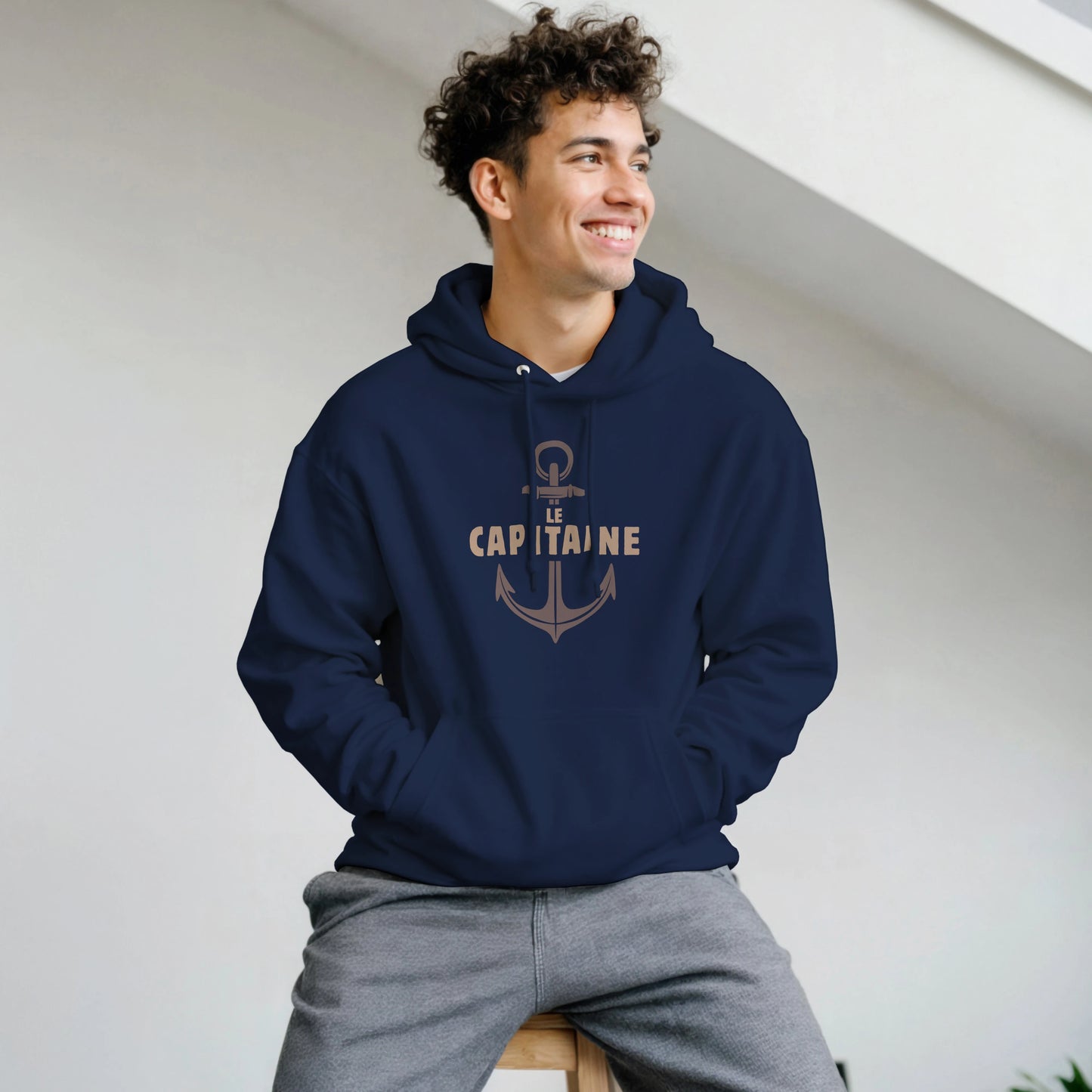 Le capitaine – Hoodie Homme, Cadeau Homme-idée cadeau inspirante | Blancadeaux