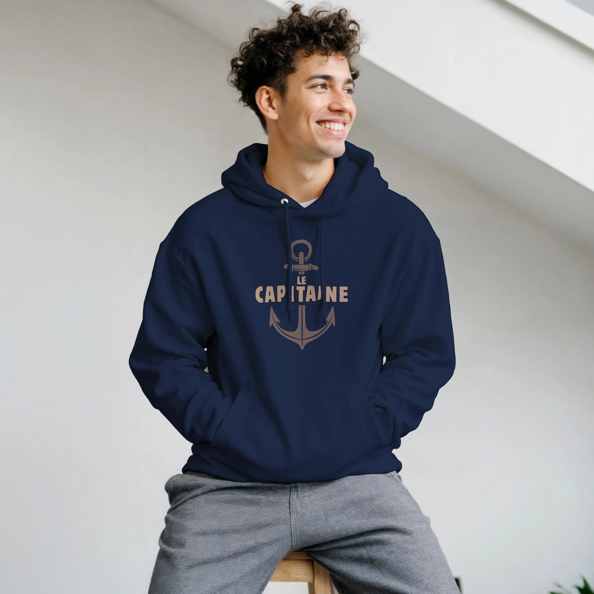Le capitaine – Hoodie Homme, Cadeau Homme-idée cadeau inspirante | Blancadeaux