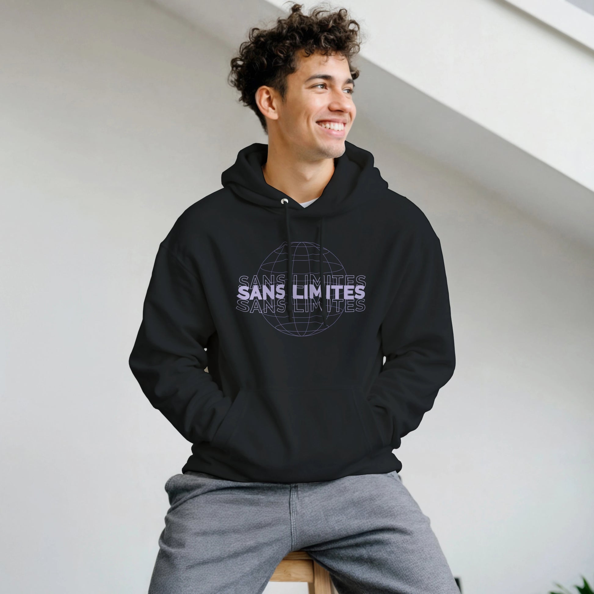 Sans limites – Hoodie Homme, Cadeau Homme-idée cadeau inspirante | Blancadeaux