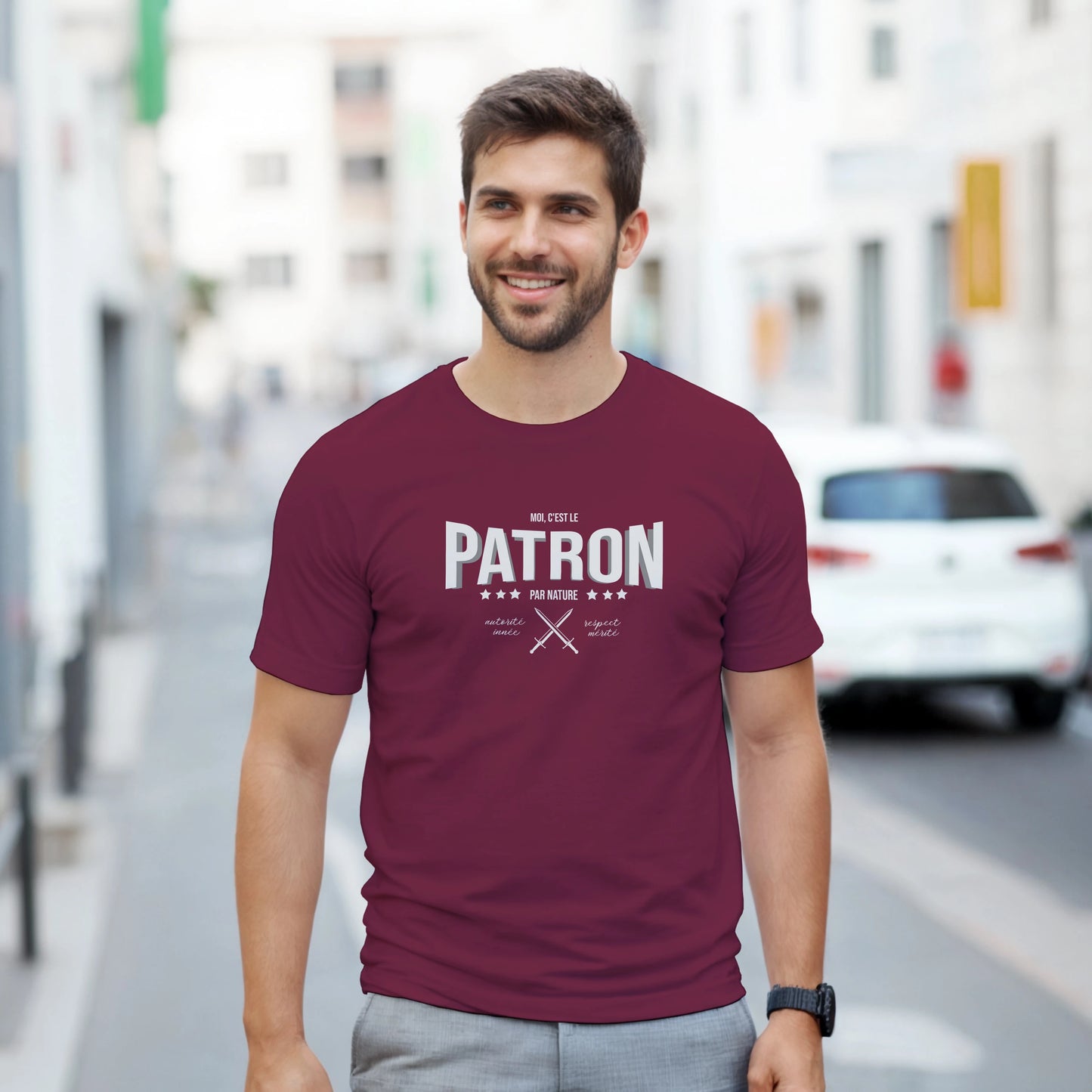 Patron par nature – T-shirt Homme, Cadeau Homme-idée cadeau inspirante | Blancadeaux