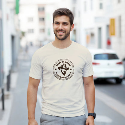 Barbe en option, charisme garanti – T-shirt Homme, Cadeau Homme-idée cadeau inspirante | Blancadeaux