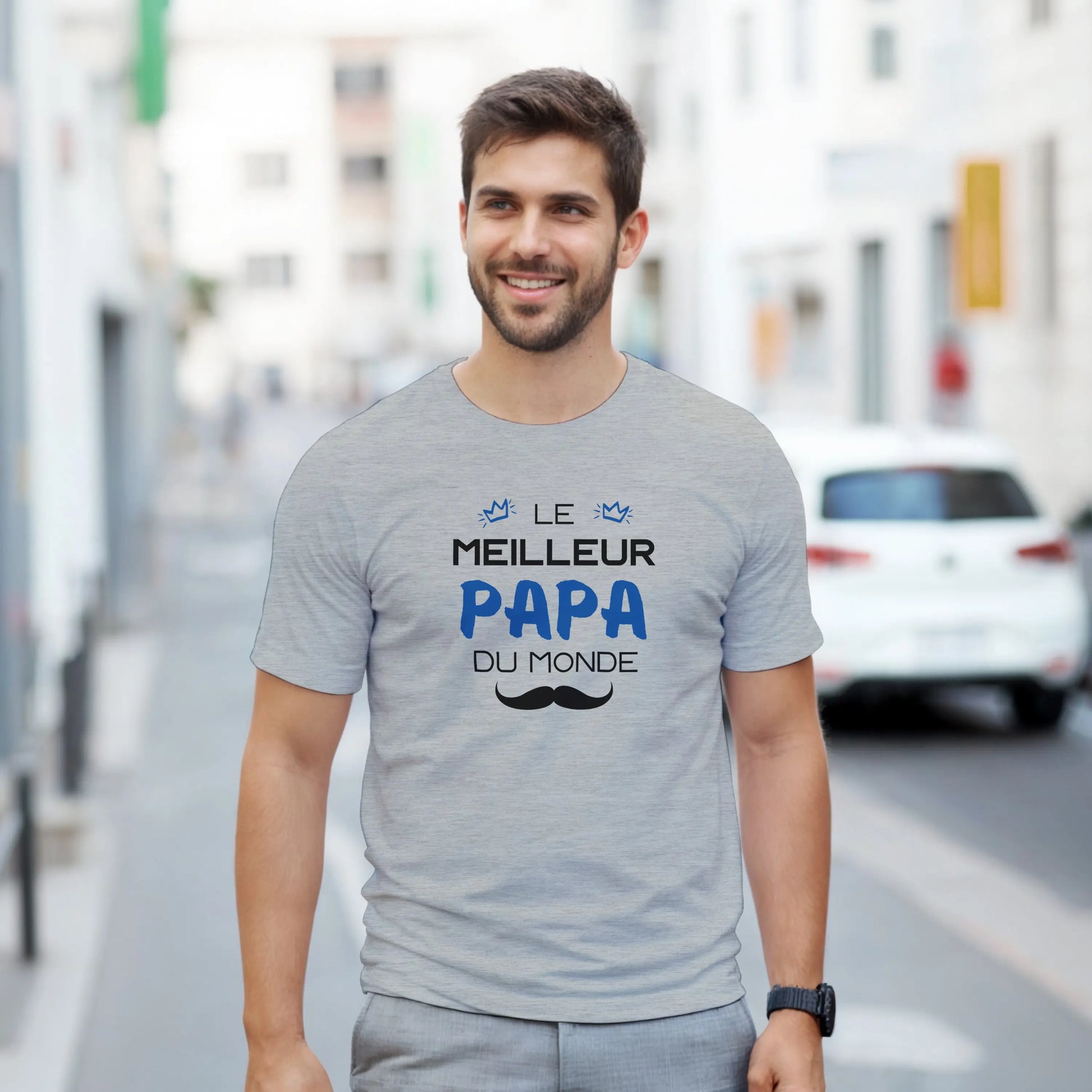 Le Meilleur Papa du Monde – T-shirt Papa, Cadeau Papa-idée cadeau inspirante | Blancadeaux