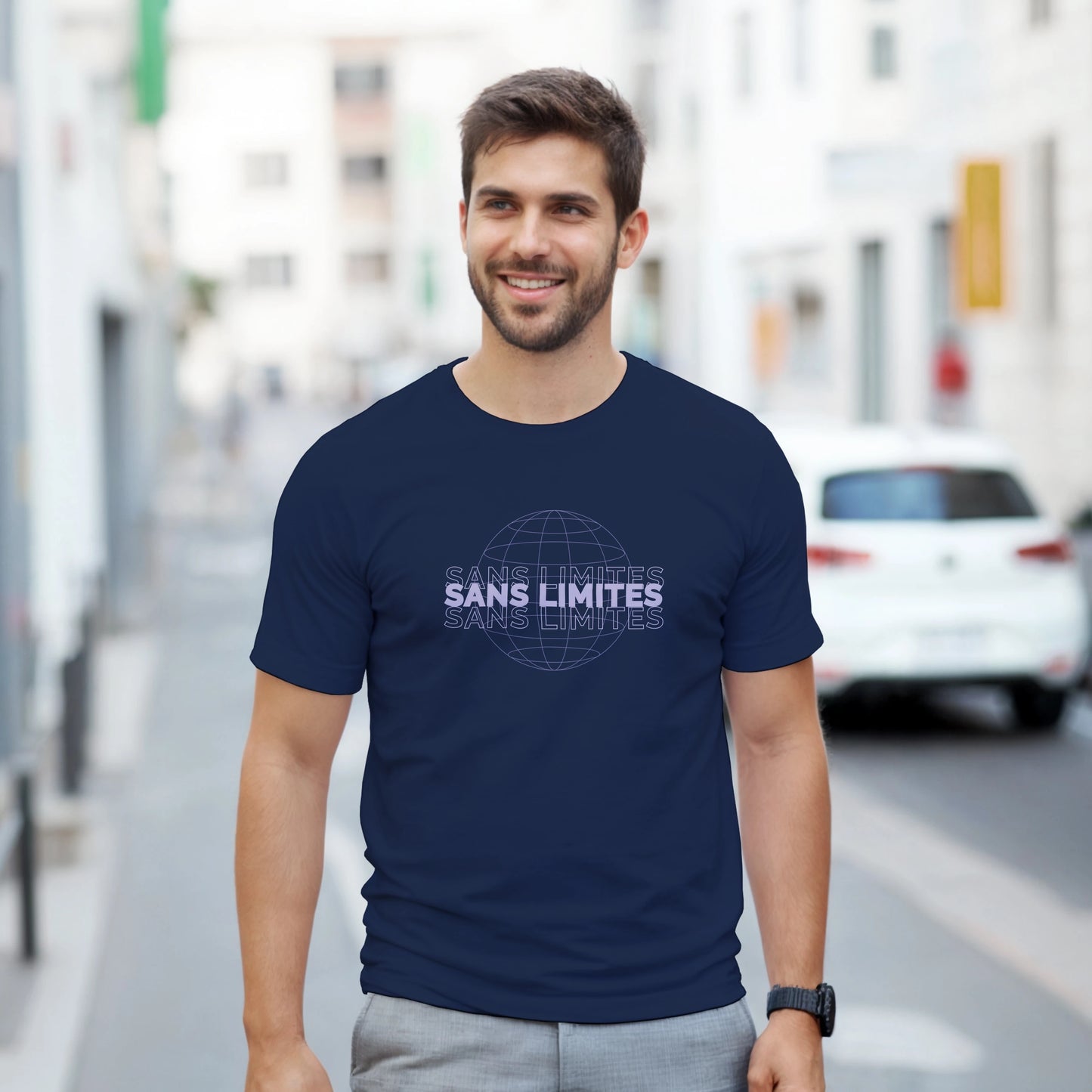 Sans limites – T-shirt Homme, Cadeau Homme-idée cadeau inspirante | Blancadeaux