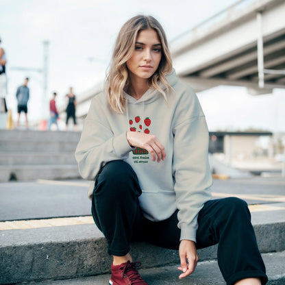 100% fraise 0% stress – Hoodie Femme, Cadeau Femme-idée cadeau inspirante | Blancadeaux