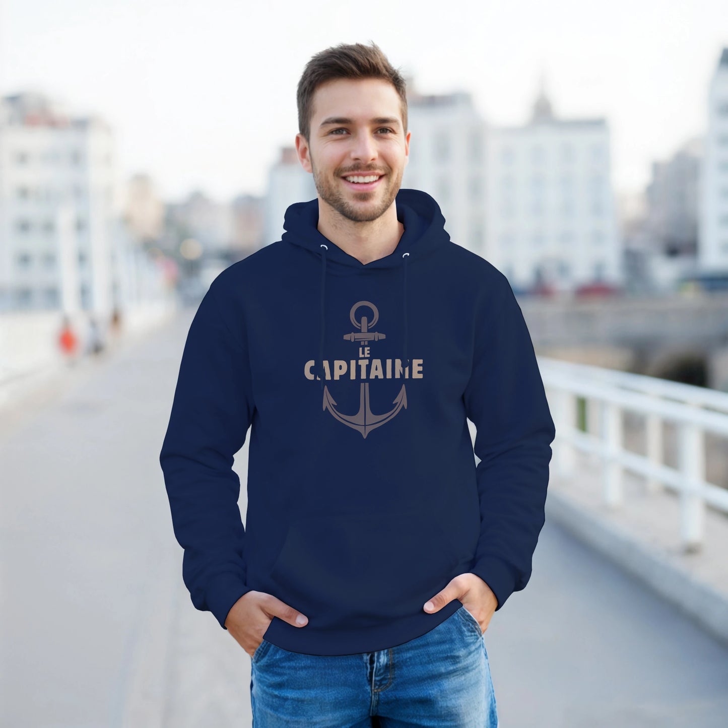 Le capitaine – Hoodie Homme, Cadeau Homme-idée cadeau inspirante | Blancadeaux