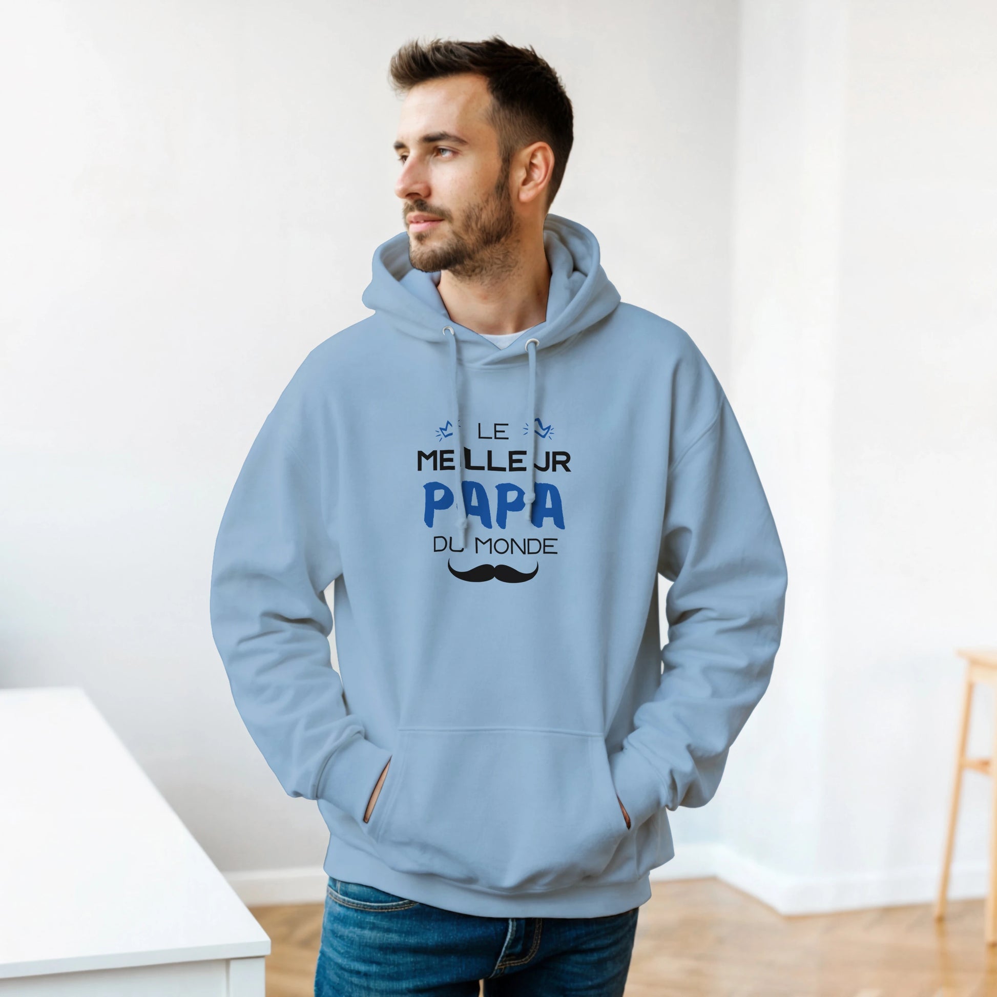 Le Meilleur Papa du Monde – Hoodie Papa, Cadeau Papa-idée cadeau inspirante | Blancadeaux