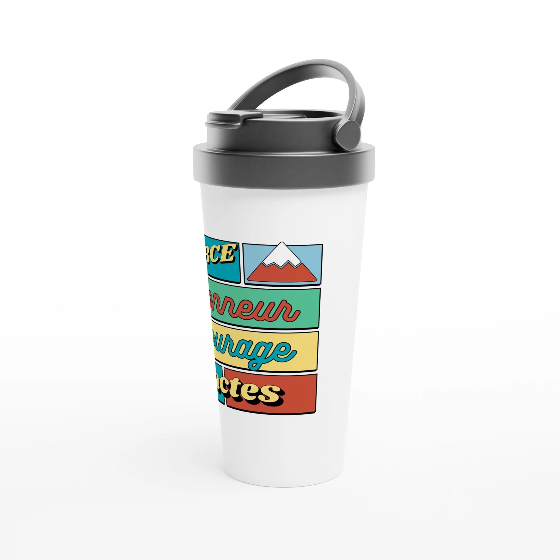 Force, honneur, courage, actes – Travel Mug Homme, Cadeau Homme-idée cadeau inspirante | Blancadeaux