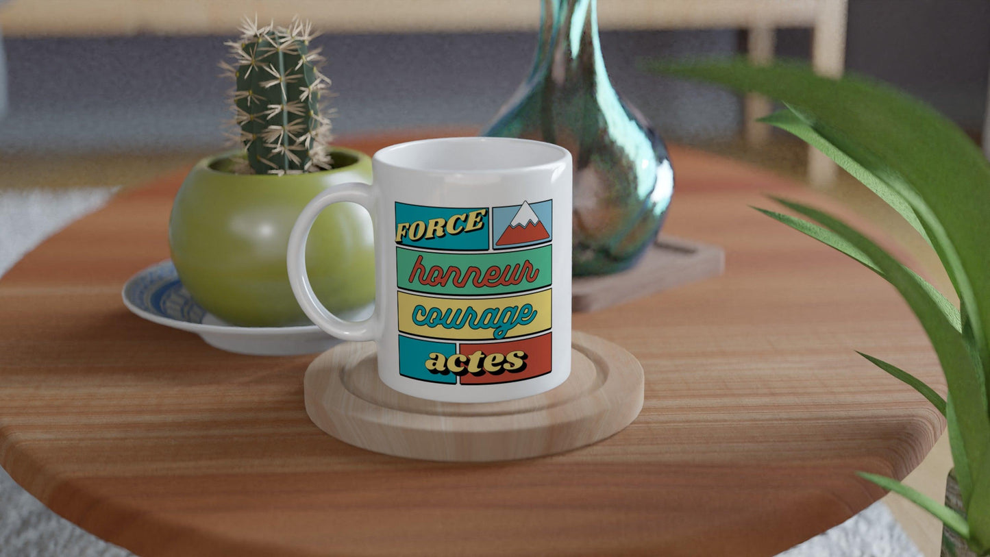 Force, honneur, courage, actes Tasse, Mug, Cadeaux homme
